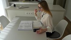 Play Naughty student girl was caught by her foreign language teacher with her sex toy