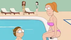 Играть Рик и Морти: путь домой (день семейного бассейна) [60 кадров в секунду][фердафс][без комментариев][витрина] Бет, Морти, Саммер, Мортиша