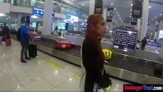 Redare Gf amator tailandez cu fund mare a fost tras de bine după ce a călătorit odată ajuns la hotel